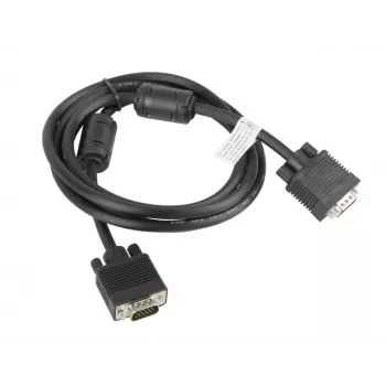 LANBERG VGA Kabel M/M Doppelt geschirmt Ferritkern 1,8m Schwarz