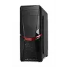 PC-Gehäuse IBOX ORCUS X14 Midi Tower Schwarz — ITX/ATX, Seitenfenster, rote Beleuchtung, 3×3,5-Zoll-Schächte, 2×2,5-Zoll-Schächte, 1×5,25-Zoll, USB 3.2 Gen1 Type-A