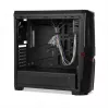 PC-Gehäuse IBOX ORCUS X14 Midi Tower Schwarz — ITX/ATX, Seitenfenster, rote Beleuchtung, 3×3,5-Zoll-Schächte, 2×2,5-Zoll-Schächte, 1×5,25-Zoll, USB 3.2 Gen1 Type-A