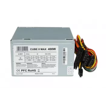 Netzteil ATX IBOX CUBE II 400 W — 20+4-Pin, 120-mm-Lüfter, silber