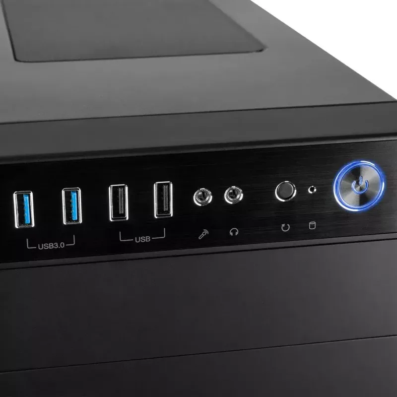 PC-Gehäuse MODECOM Oberon Pro Midi Tower – Schwarz, ATX/ITX/Micro ATX, gehärtetes Glas, bis zu 395 mm GPU