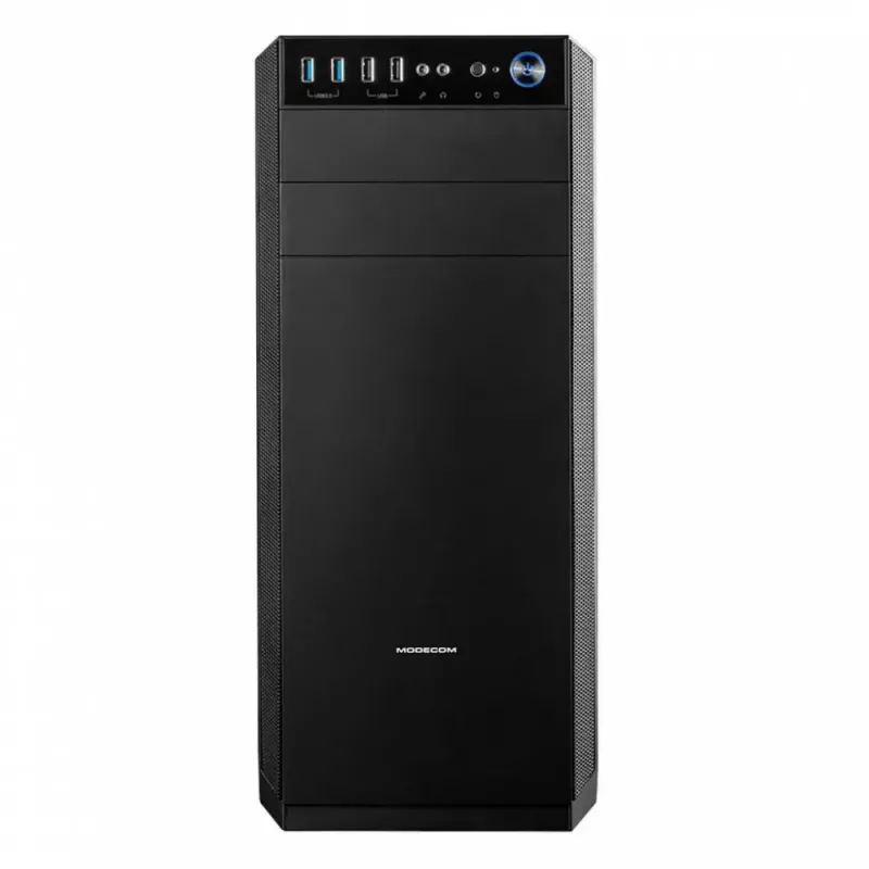 PC-Gehäuse MODECOM Oberon Pro Midi Tower – Schwarz, ATX/ITX/Micro ATX, gehärtetes Glas, bis zu 395 mm GPU