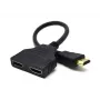HDMI-Kabel Gembird DSP-2PH4-04 — HDMI Typ A Stecker auf 2× HDMI Typ A Buchse, schwarz, gerade Stecker