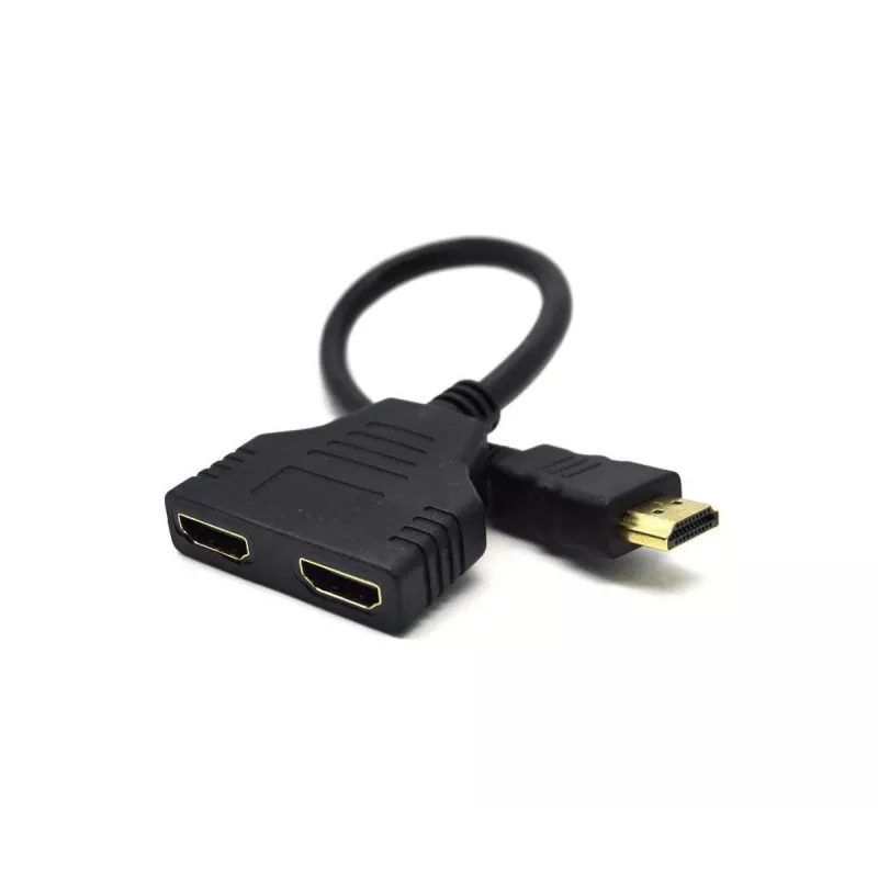HDMI-Kabel Gembird DSP-2PH4-04 — HDMI Typ A Stecker auf 2× HDMI Typ A Buchse, schwarz, gerade Stecker