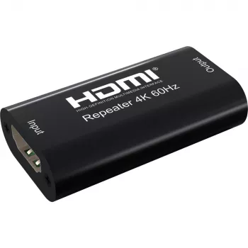 AV-Repeater TECHLY IDATA-HDMI2-RIP4KT — HDMI 2.0, HDCP 2.2, 4096×2160, maximale Distanz 40 m, schwarz