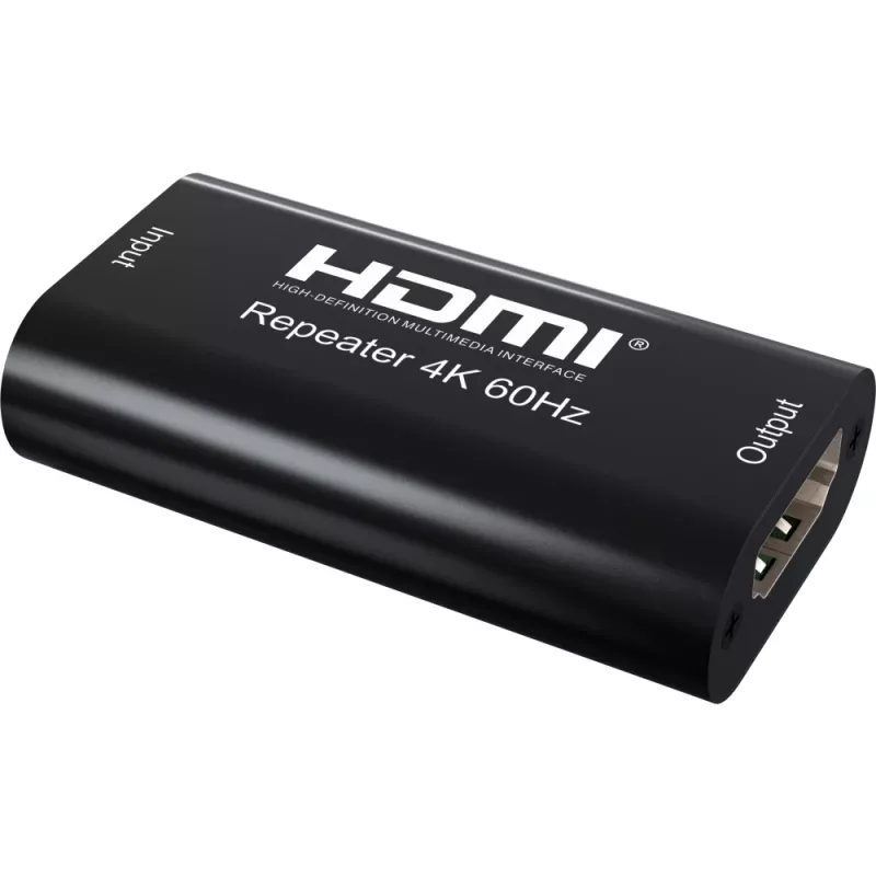 AV-Repeater TECHLY IDATA-HDMI2-RIP4KT — HDMI 2.0, HDCP 2.2, 4096×2160, maximale Distanz 40 m, schwarz