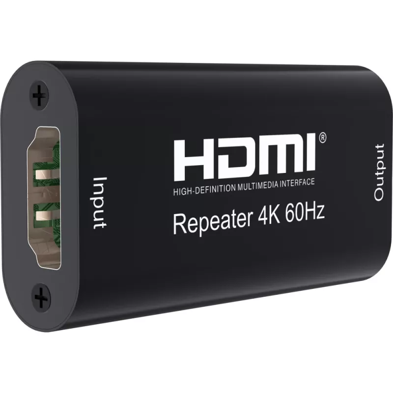 AV-Repeater TECHLY IDATA-HDMI2-RIP4KT — HDMI 2.0, HDCP 2.2, 4096×2160, maximale Distanz 40 m, schwarz