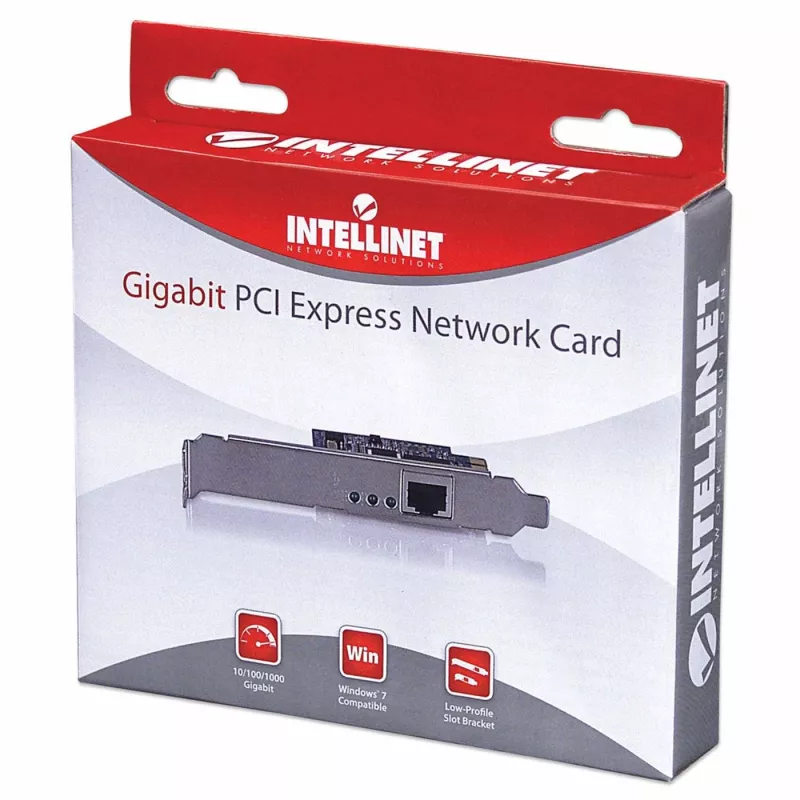 Intellinet Gigabit PCI Express Netzwerkkarte, 10/100/1000 Mbps PCI Express RJ45 Ethernet-Karte