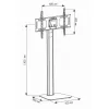 Techy ICA-TR11 TV-Montage/Stand 177,8 cm (70 Zoll) Schwarz, Silber