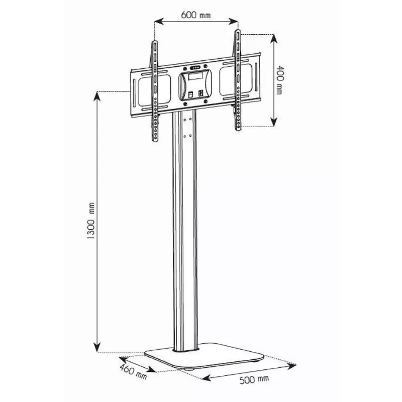 Techy ICA-TR11 TV-Montage/Stand 177,8 cm (70 Zoll) Schwarz, Silber