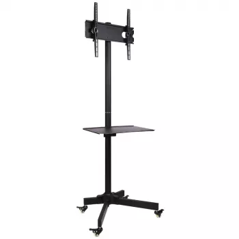 Techly Trolley Floor Stand LCD/LED/Plasma 23 inch-55 inch, 58.4 cm (23 inch), 139.7 cm (55 inch), 50 x 50 mm, 400 x 400 mm, -15 - 15°, Schwarz