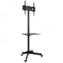 Techly Trolley Floor Stand LCD/LED/Plasma 23 inch-55 inch, 58.4 cm (23 inch), 139.7 cm (55 inch), 50 x 50 mm, 400 x 400 mm, -15 - 15°, Schwarz