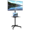 Techly Trolley Floor Stand LCD/LED/Plasma 23 inch-55 inch, 58.4 cm (23 inch), 139.7 cm (55 inch), 50 x 50 mm, 400 x 400 mm, -15 - 15°, Schwarz