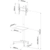 Techly Trolley Floor Stand LCD/LED/Plasma 23 inch-55 inch, 58.4 cm (23 inch), 139.7 cm (55 inch), 50 x 50 mm, 400 x 400 mm, -15 - 15°, Schwarz