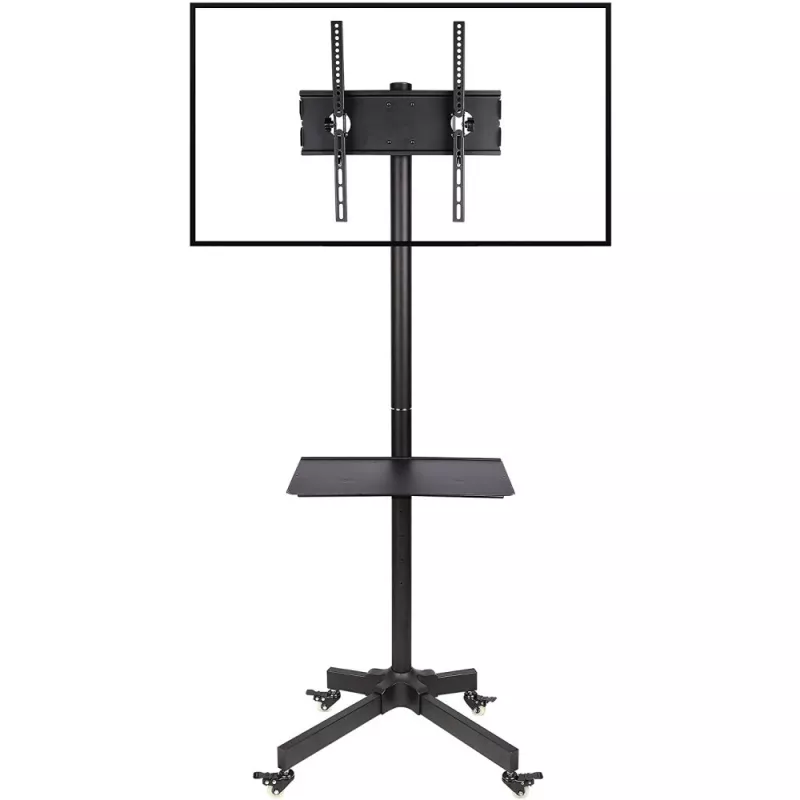 Techly Trolley Floor Stand LCD/LED/Plasma 23 inch-55 inch, 58.4 cm (23 inch), 139.7 cm (55 inch), 50 x 50 mm, 400 x 400 mm, -15 - 15°, Schwarz