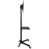 Techly Trolley Floor Stand LCD/LED/Plasma 23 inch-55 inch, 58.4 cm (23 inch), 139.7 cm (55 inch), 50 x 50 mm, 400 x 400 mm, -15 - 15°, Schwarz