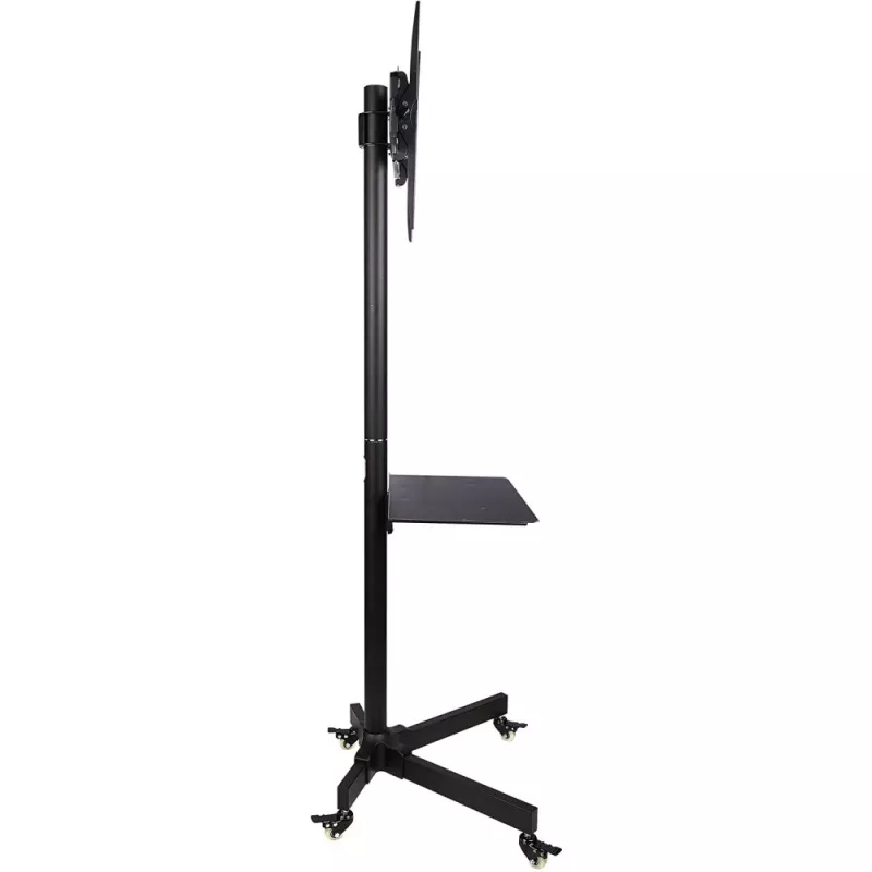 Techly Trolley Floor Stand LCD/LED/Plasma 23 inch-55 inch, 58.4 cm (23 inch), 139.7 cm (55 inch), 50 x 50 mm, 400 x 400 mm, -15 - 15°, Schwarz
