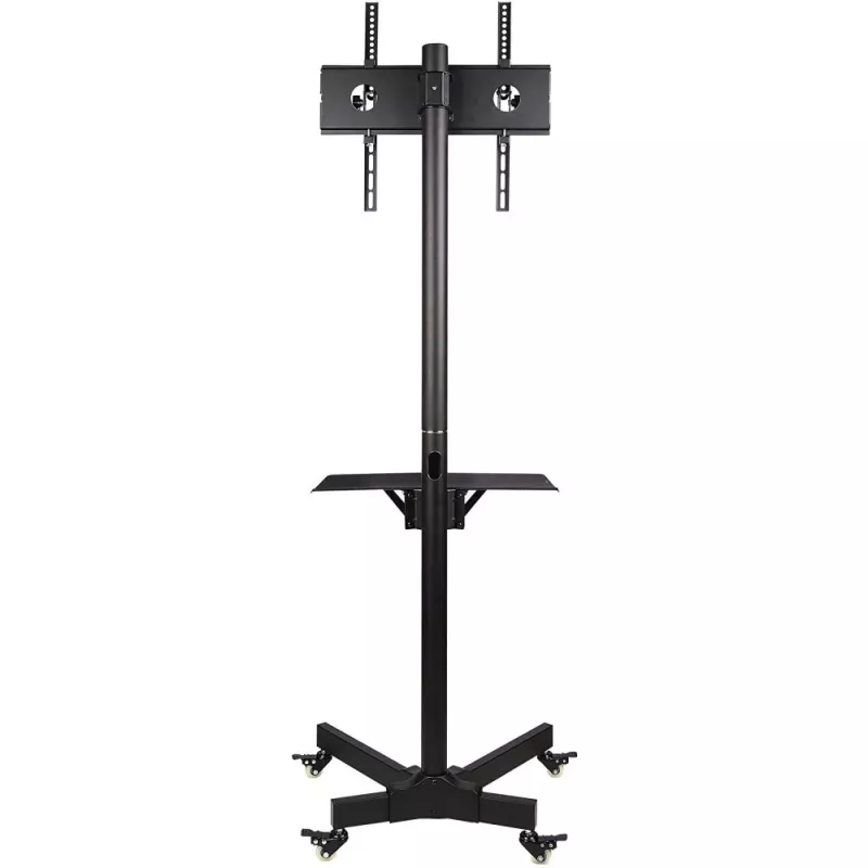 Techly Trolley Floor Stand LCD/LED/Plasma 23 inch-55 inch, 58.4 cm (23 inch), 139.7 cm (55 inch), 50 x 50 mm, 400 x 400 mm, -15 - 15°, Schwarz