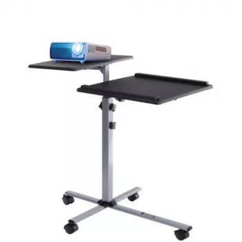 Laptop-Ständer Techly Universal verstellbarer Trolley für Notebook Projektor Schwarz