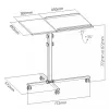 Laptop-Ständer Techly Universal verstellbarer Trolley für Notebook Projektor Schwarz