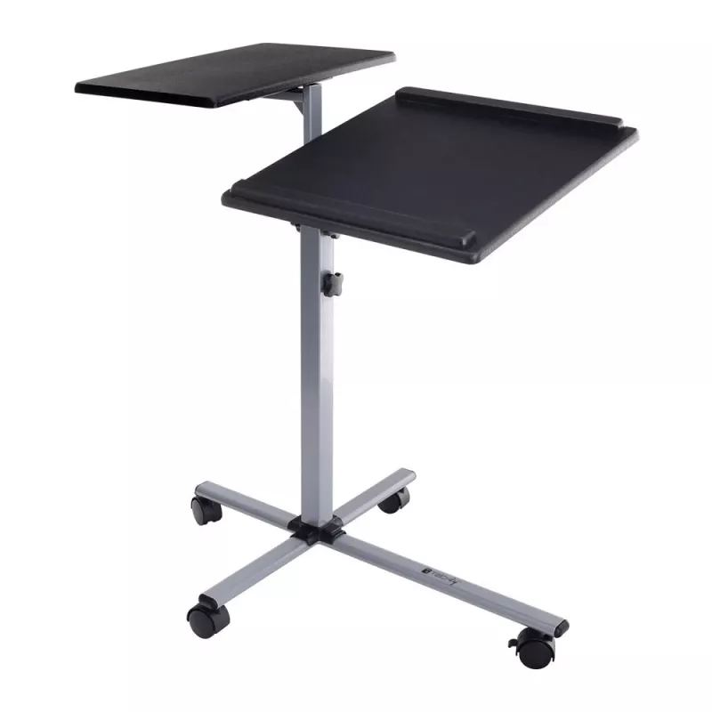 Laptop-Ständer Techly Universal verstellbarer Trolley für Notebook Projektor Schwarz