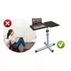 Laptop-Ständer Techly Universal verstellbarer Trolley für Notebook Projektor Schwarz