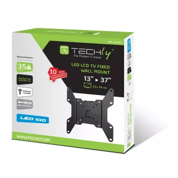 Techly 13-37 Zoll Wandhalterung für LED LCD TV fest ICA-LCD 114