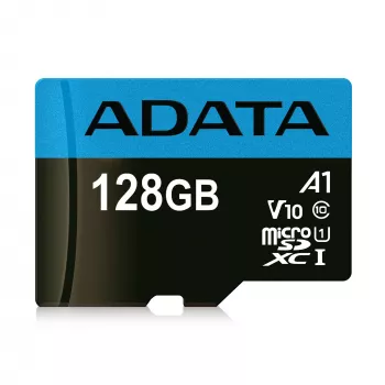 MicroSDXC Flash-Speicher ADATA 128 GB UHS‑I Class 10 — 85 MB/s Lesen, 25 MB/s Schreiben, wasserdicht, mit SD-Adapter