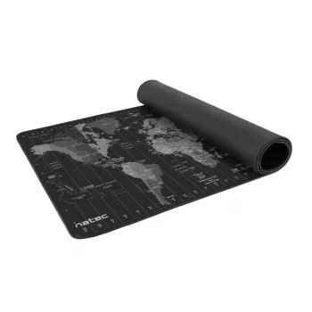 Mauspad NATEC Time Zone Map Maxi — Stoff 400×800 mm, 2,5 mm, wasserdicht, rutschfest