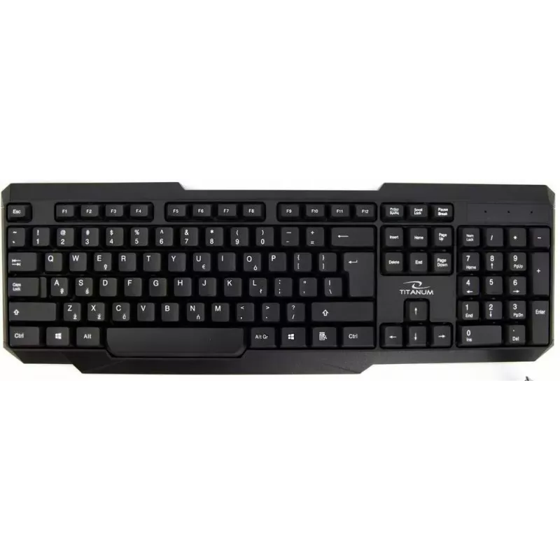 Titanum Memphis TK108 Tastatur-und-USB-Maus-Set, Schwarz