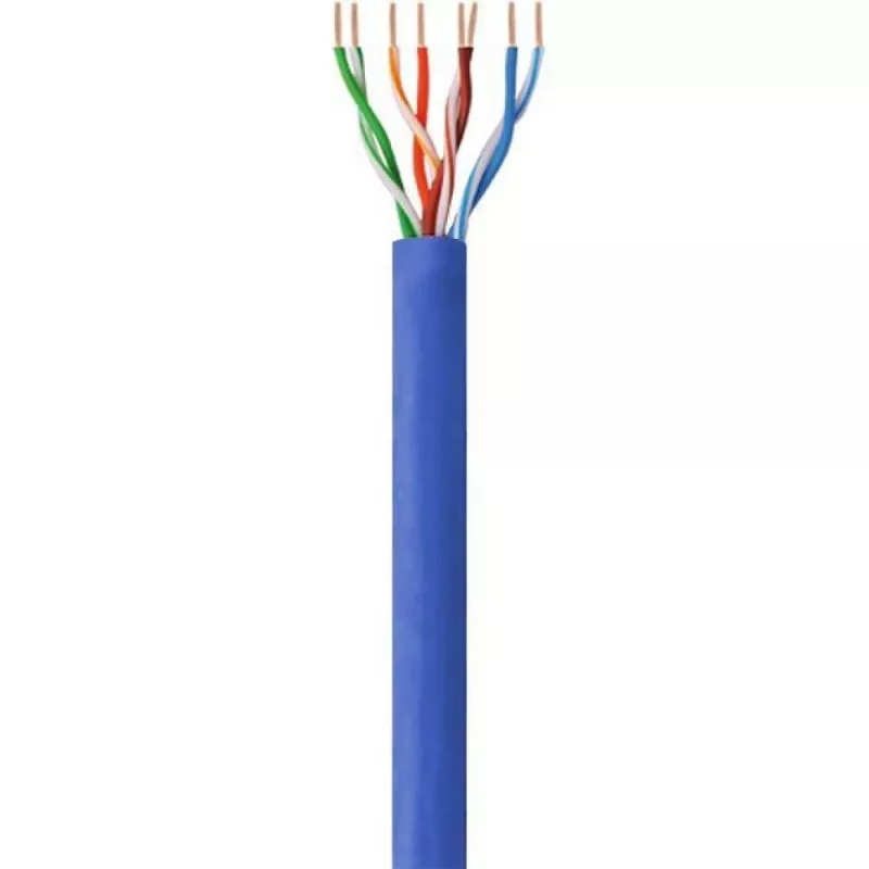 Netzwerkkabel TECHLY Cat6 U/UTP ITP6-CCA-305-BL, 305 m, 23 AWG massiv, 250 MHz, blau, PVC-Mantel
