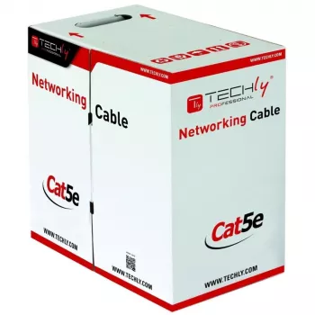 Techly ITP7-UTP-IC-CCA Netzwerkkabel Grau 305 m Cat5e U/UTP (UTP)