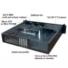 Server-Rack-Gehäuse TECHLY I-CASE IPC-240L, 2U, Micro-ATX, 4x 3,5-Zoll-Einschübe, 1x 5,25-Zoll-Einschub, 465x400x88,8 mm, schwarz