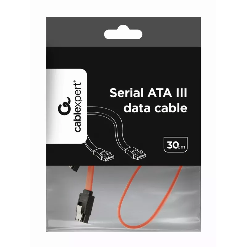 GEMBIRD SATA III Datenkabel, Metall-Clips, 30 cm – Bulk-Verpackung