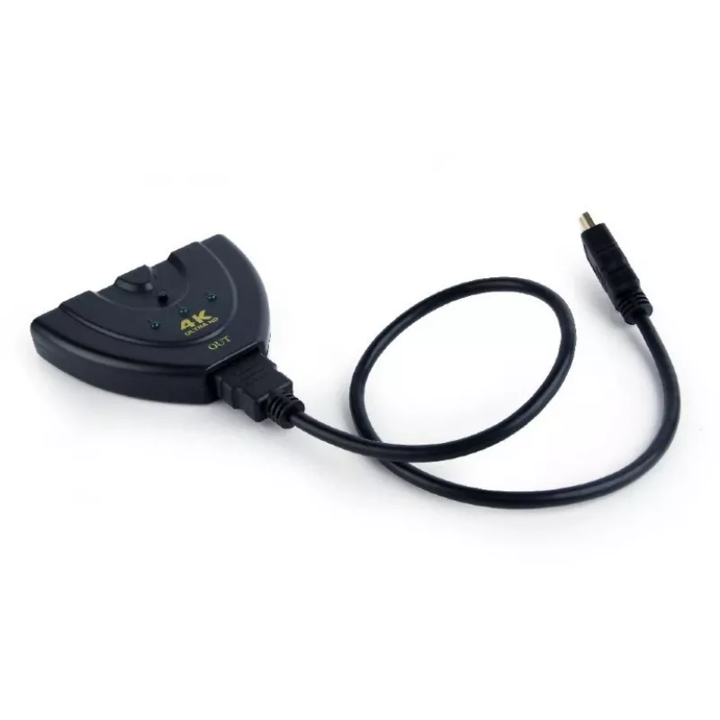 HDMI-Schnittstellen-Hub Gembird DSW-HDMI-35 — 3 Anschlüsse, HDMI, 0,5 m Kabel, schwarz