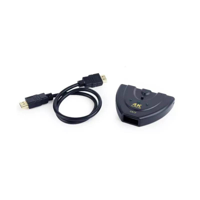 HDMI-Schnittstellen-Hub Gembird DSW-HDMI-35 — 3 Anschlüsse, HDMI, 0,5 m Kabel, schwarz