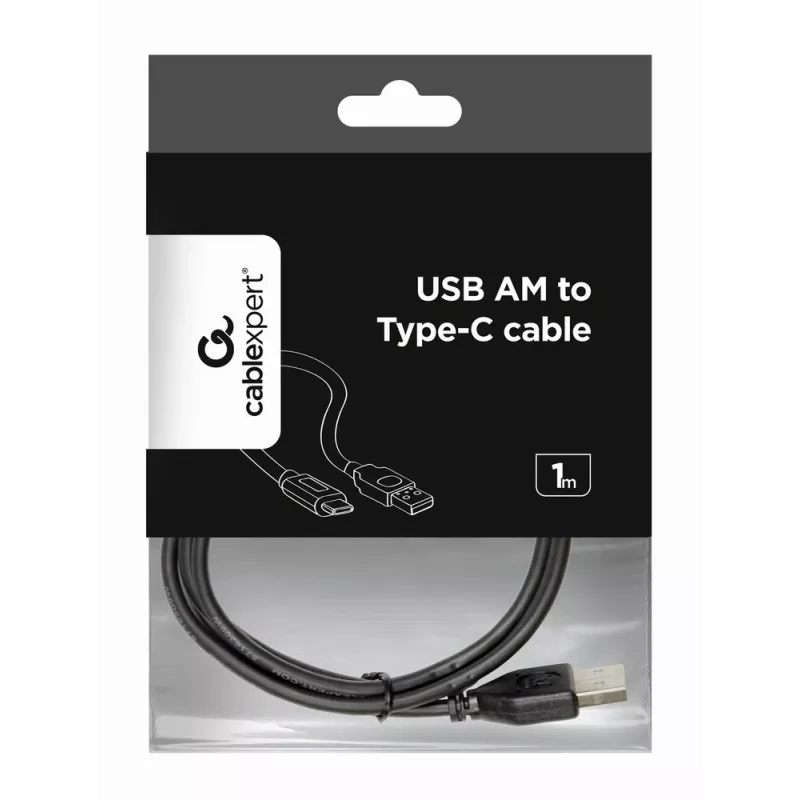 GEMBIRD USB 2.0 Typ-A auf USB Typ-B Kabel 1m, Schwarz