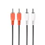 Audiokabel Gembird CCA-2R2R-6 1,8 m 2 x RCA Schwarz