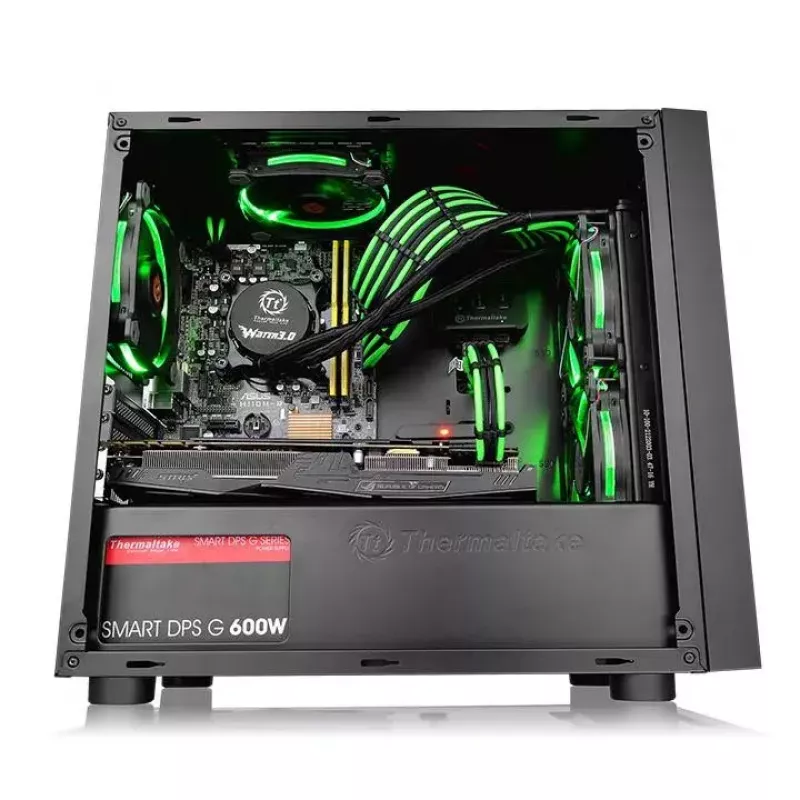 PC-Gehäuse Thermaltake Versa H18 Micro Tower Schwarz