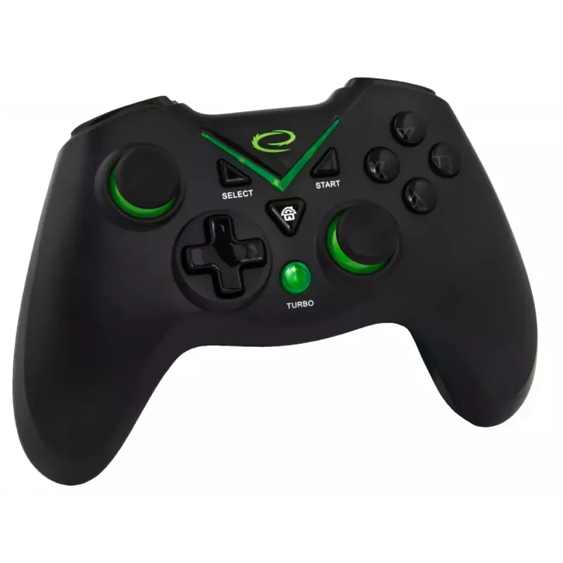 Kabelloses Gamepad ESPERANZA EGG112K 2,4 GHz für PC und PS3, USB-Empfänger, schwarz, 12 Tasten, analoge Sticks
