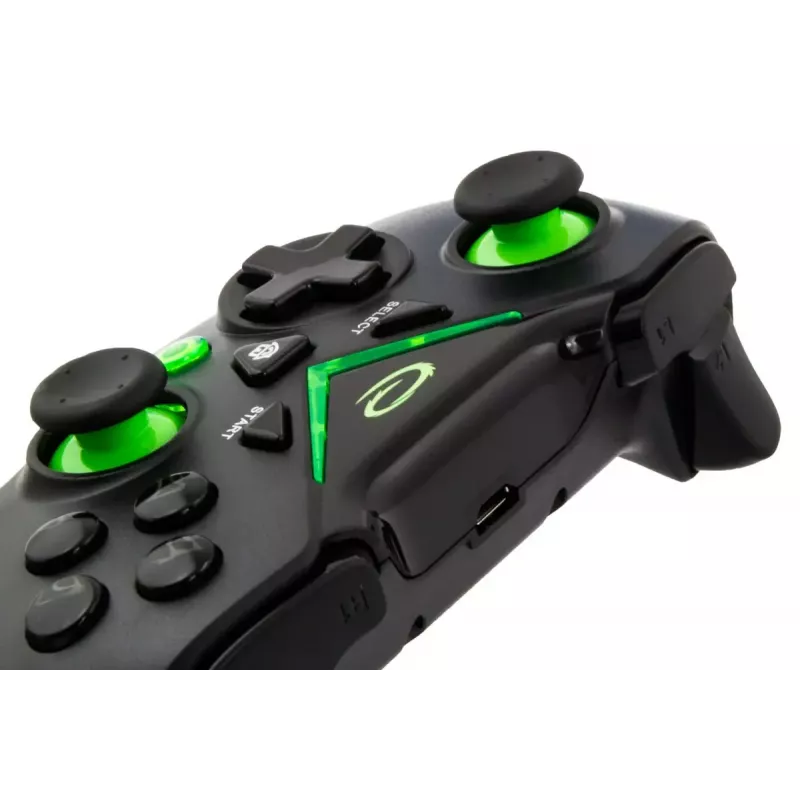 Kabelloses Gamepad ESPERANZA EGG112K 2,4 GHz für PC und PS3, USB-Empfänger, schwarz, 12 Tasten, analoge Sticks