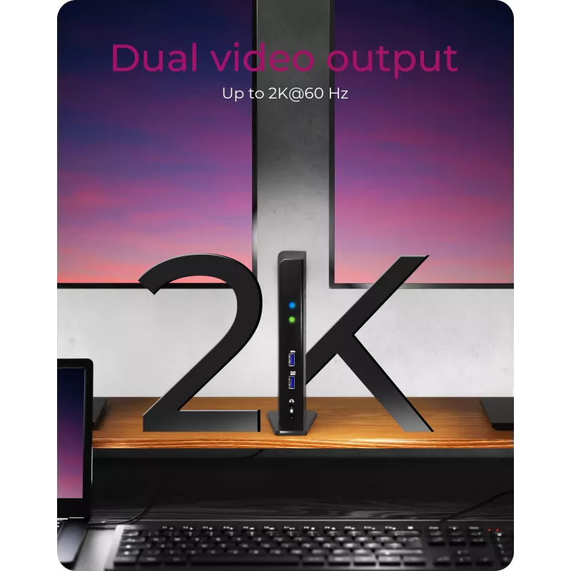 ICY BOX IB-DK2241AC Kabelgebunden USB 3.2 Gen 1 (3.1 Gen 1) Type-A Schwarz