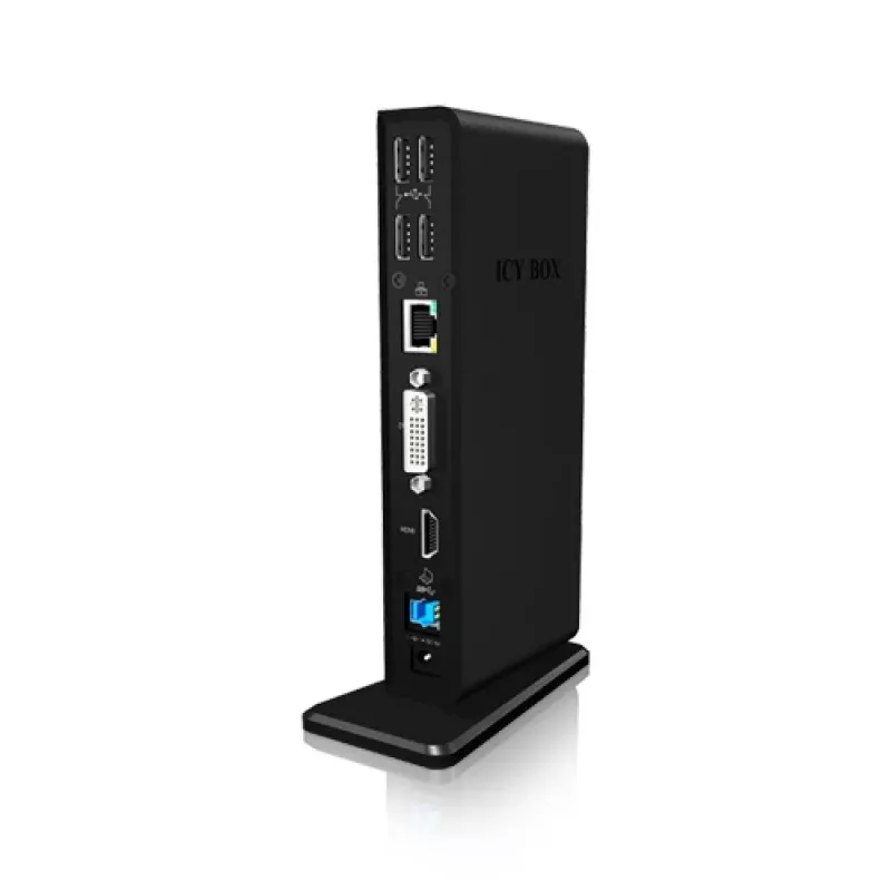 ICY BOX IB-DK2241AC Kabelgebunden USB 3.2 Gen 1 (3.1 Gen 1) Type-A Schwarz