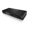 ICY BOX IB-DK2241AC Kabelgebunden USB 3.2 Gen 1 (3.1 Gen 1) Type-A Schwarz