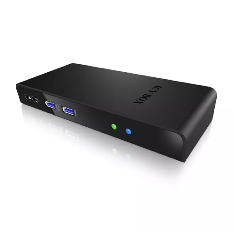 ICY BOX IB-DK2241AC Kabelgebunden USB 3.2 Gen 1 (3.1 Gen 1) Type-A Schwarz