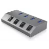 ICY BOX IB-HUB1405 USB 3.2 Gen 1 (3.1 Gen 1) Type-B 5000 Mbit/s Anthrazit