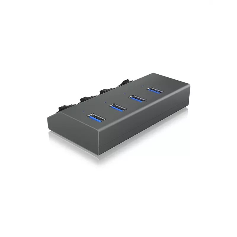 ICY BOX IB-HUB1405 USB 3.2 Gen 1 (3.1 Gen 1) Type-B 5000 Mbit/s Anthrazit