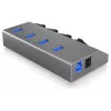 ICY BOX IB-HUB1405 USB 3.2 Gen 1 (3.1 Gen 1) Type-B 5000 Mbit/s Anthrazit