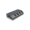 ICY BOX IB-HUB1405 USB 3.2 Gen 1 (3.1 Gen 1) Type-B 5000 Mbit/s Anthrazit