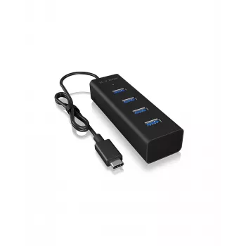 ICY BOX IB-HUB1409-C3 USB 3.2 Gen 1 (3.1 Gen 1) Type-C 5000 Mbit/s Schwarz